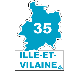 35 ILLE ET VILAINE - Adesivi targa, disponibili - STICKERCB