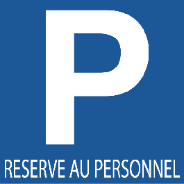 Panneau Parking Réservé Au Personnel PVC 3 mm - Autosignalétique