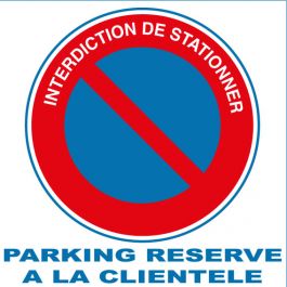 Autocollant de stationnement interdit. Parking réservé à la clientèle.  paquet de 50 autocollants