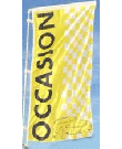 Kit mat et drapeau occasion CAR jaune et noir 4 m - Autosignalétique