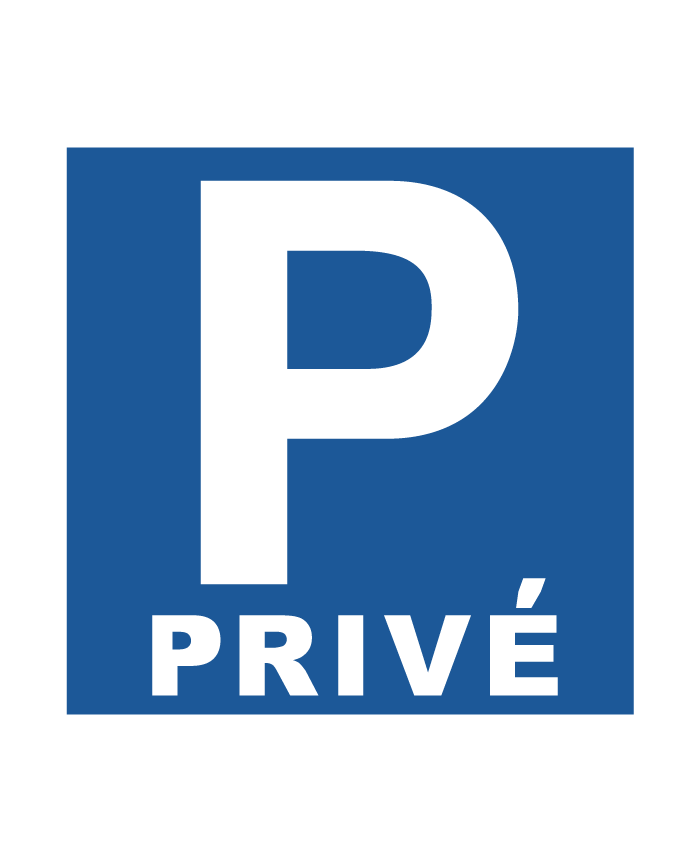 Autocollant parking privé. Utilisation extérieure / intérieure