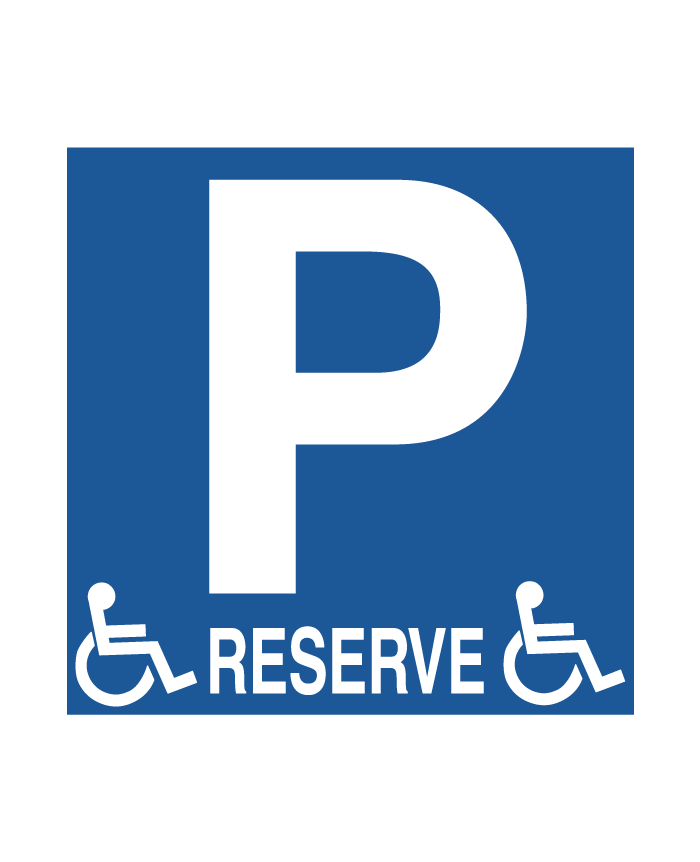 Autocollant de parking pour handicapés.