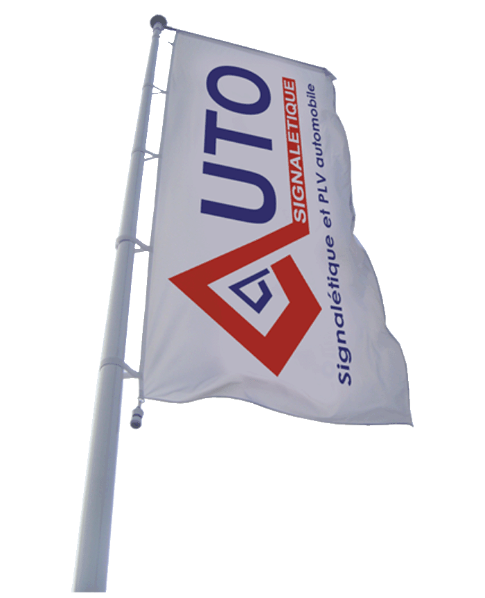 Mât drapeau publicitaire pour Concessionnaire AUTO - SIGMA