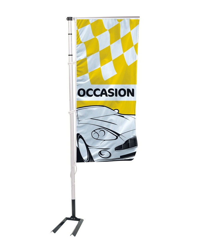 Kit mat et drapeau occasion CAR jaune et noir 4 m