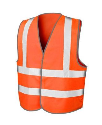 Gilet de sécurité orange fluo - Textile personnalisable